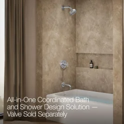 Rite-Temp® bath and shower trim kit with push-button diverter and cross handle, without showerhead