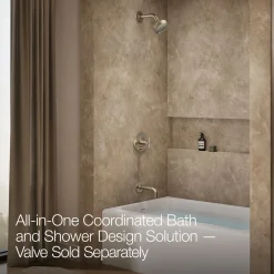 Rite-Temp® bath and shower trim kit with push-button diverter and cross handle, without showerhead