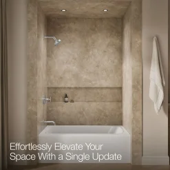 Rite-Temp® bath and shower trim kit with push-button diverter and cross handle, without showerhead