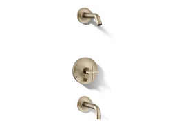 Rite-Temp® bath and shower trim kit with push-button diverter and cross handle, without showerhead