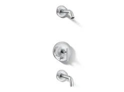 Rite-Temp® bath and shower trim kit with push-button diverter and lever handle, without showerhead