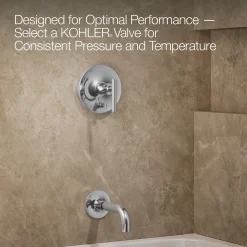 Rite-Temp® bath and shower trim kit with push-button diverter and lever handle, without showerhead
