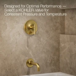 Rite-Temp® bath and shower trim kit with push-button diverter and lever handle, without showerhead