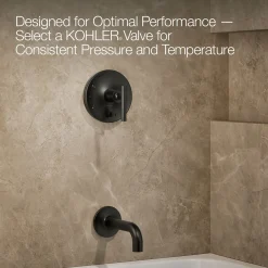 Rite-Temp® bath and shower trim kit with push-button diverter and lever handle, without showerhead