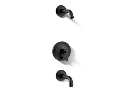 Rite-Temp® bath and shower trim kit with push-button diverter and lever handle, without showerhead