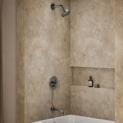 Rite-Temp® bath and shower trim kit with push-button diverter and lever handle, without showerhead