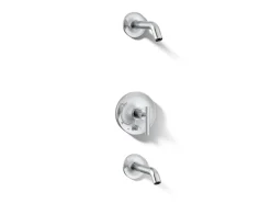 Rite-Temp® bath and shower trim kit with push-button diverter and lever handle, without showerhead