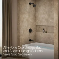Rite-Temp® bath and shower trim kit with push-button diverter and lever handle, without showerhead