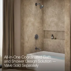 Rite-Temp® bath and shower trim kit with push-button diverter and lever handle, without showerhead