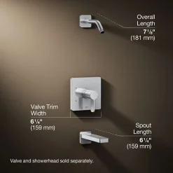 Rite-Temp® bath and shower trim kit, without showerhead
