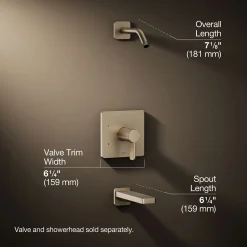 Rite-Temp® bath and shower trim kit, without showerhead