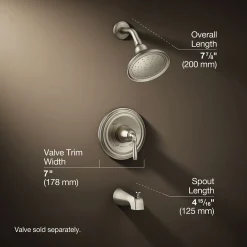 Rite-Temp® bath and shower trim kit, 1.75 gpm, NPT spout
