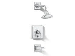 Rite-Temp® bath and shower trim kit with push-button diverter and lever handle, 2.5 gpm