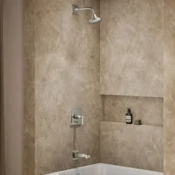 Rite-Temp® bath and shower trim kit with push-button diverter and lever handle, 2.5 gpm