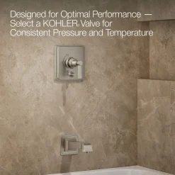 Rite-Temp® bath and shower trim kit with push-button diverter and lever handle, 2.5 gpm