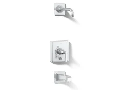Rite-Temp® bath and shower trim kit with push-button diverter and lever handle, without showerhead