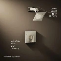 Rite-Temp® shower trim kit with push-button diverter, 2.5 gpm