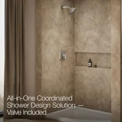 Rite-Temp® shower trim kit with push-button diverter, 2.5 gpm
