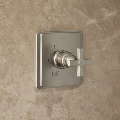 Rite-Temp® shower trim kit with cross handle, without showerhead