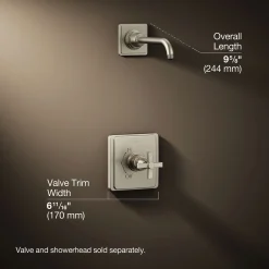Rite-Temp® shower trim kit with cross handle, without showerhead