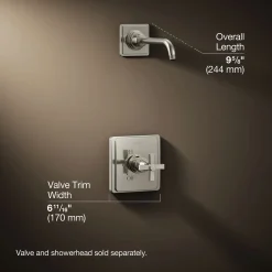 Rite-Temp® shower trim kit with cross handle, without showerhead