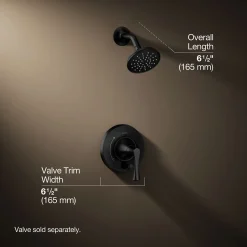 Rite-Temp® shower trim kit with push-button diverter, 2.5 gpm