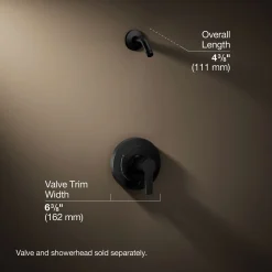 Rite-Temp® shower trim kit with push-button diverter, less showerhead