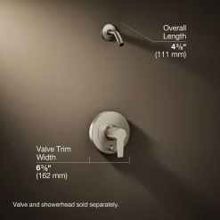 Rite-Temp® shower trim kit with push-button diverter, less showerhead