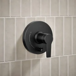 Rite-Temp® shower trim kit with push-button diverter, less showerhead