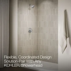 Rite-Temp® shower trim kit with push-button diverter, less showerhead