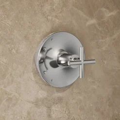 Rite-Temp® shower trim kit with cross handle, without showerhead