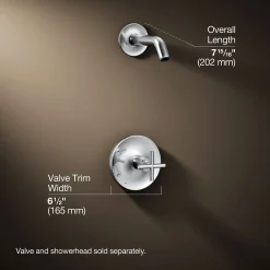 Rite-Temp® shower trim kit with cross handle, without showerhead