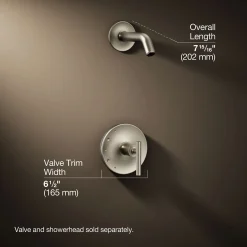 Rite-Temp® shower trim kit with lever handle, without showerhead