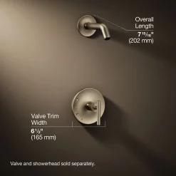 Rite-Temp® shower trim kit with lever handle, without showerhead