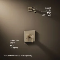 Rite-Temp® shower trim kit, without showerhead