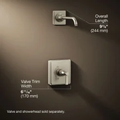 Rite-Temp® shower trim kit with lever handle, without showerhead