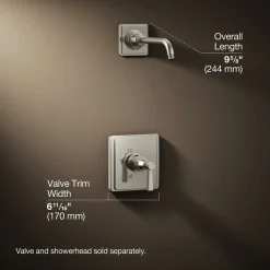 Rite-Temp® shower trim kit with lever handle, without showerhead