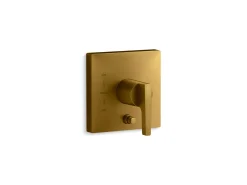 Rite-Temp® valve trim with push-button diverter