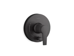 Rite-Temp® valve trim with push-button diverter