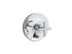 Rite-Temp® valve trim with push-button diverter and cross handle