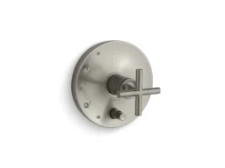 Rite-Temp® valve trim with push-button diverter and cross handle