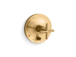 Rite-Temp® valve trim with push-button diverter and cross handle