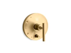 Rite-Temp® valve trim with push-button diverter and lever handle