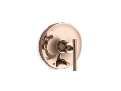 Rite-Temp® valve trim with push-button diverter and lever handle