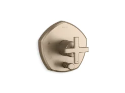 Rite-Temp® valve trim with push-button diverter and cross handle