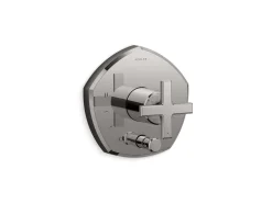 Rite-Temp® valve trim with push-button diverter and cross handle