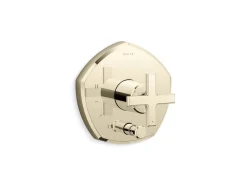Rite-Temp® valve trim with push-button diverter and cross handle