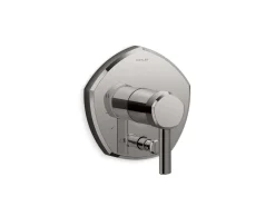 Rite-Temp® valve trim with push-button diverter and lever handle