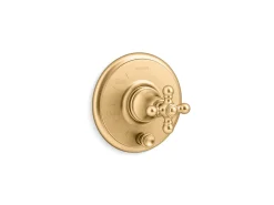 Rite-Temp® valve trim with push-button diverter and cross handle