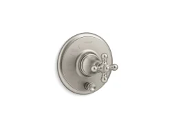 Rite-Temp® valve trim with push-button diverter and cross handle